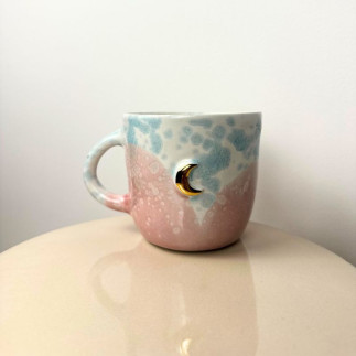 Kubek ceramiczny z uchem Księżyc