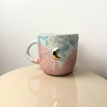 Kubek ceramiczny z uchem Księżyc