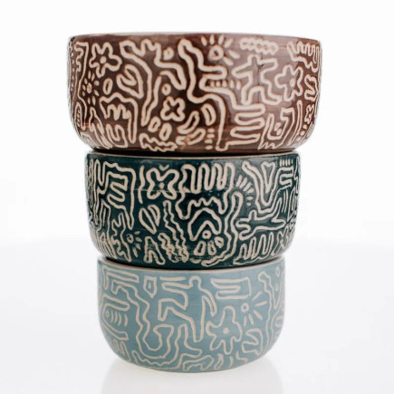 Zestaw misek ceramicznych ręcznie robionych