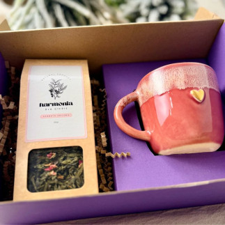 Zestaw prezentowy dla Kobiety: kubek ceramiczny i herbata