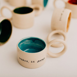 Kubek z napisem Dobrze, że jesteś