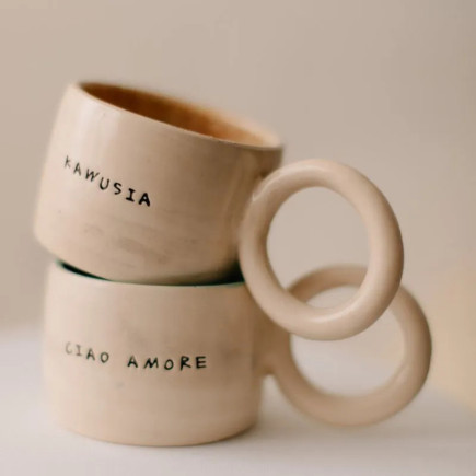 Kubek z napisem Kawusia