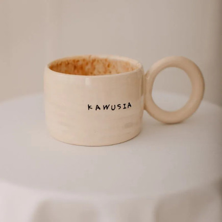 Kubek z napisem Kawusia